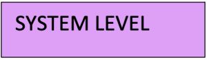 An image containing the title "System Level."