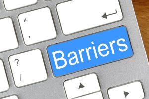 An image of the word, Barriers.