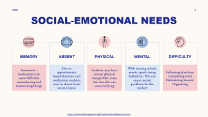 Chart of the social emotional needs of OHD
