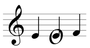 retardation - in treble clef, e-e-f. The second e is circled, and this is the retardation