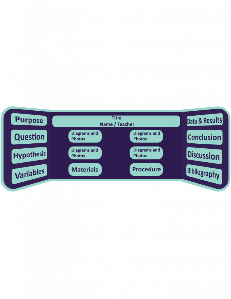 Document Boards include a title, purpose, question, hypothesis, variable, diagrams and Photos, Materials, Procedure, Data/Results, Conclusion, Discussion and Bibliography