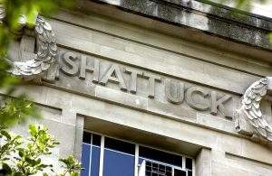 "Shattuck's name as it appears on the Frieze of the London School of Hygiene & Tropical Medicine."