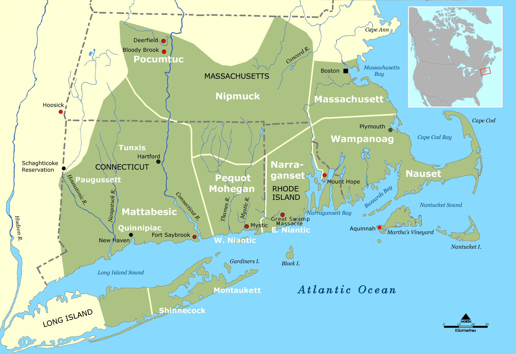 Indian territory in Massachusetts