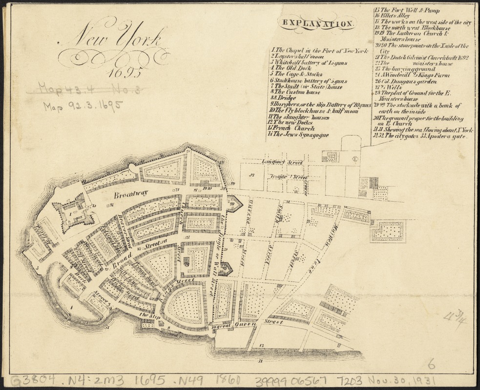 New York City in 1695