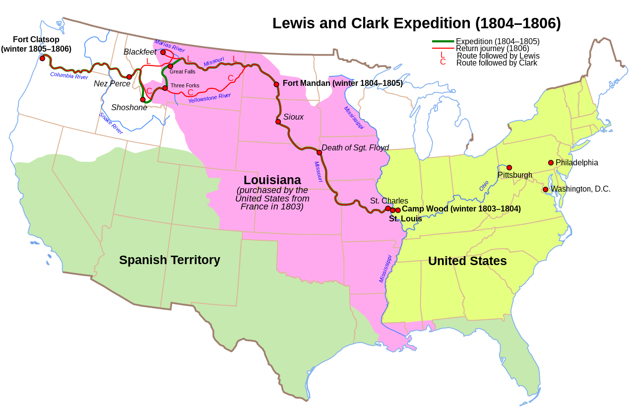 Lewis and Clark route
