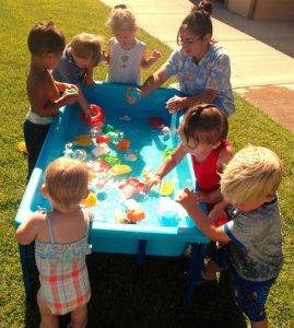 Children love playing in the water.