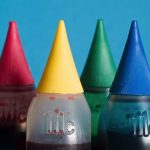 bottles of food coloring