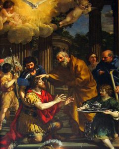 Ananias restoring the sight of Paul