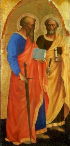 Masolino da Panicale, Saints Paul and Peter Part ofSanta Maria Maggiore Altarpiece