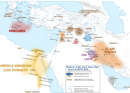 map of middle east 2000 BCE