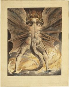 Brooklyn Museum, William Blake, 1804 CE, The Great Red Dragon and the Woman Clothed with the Sun (Rev. 12: 1-4)