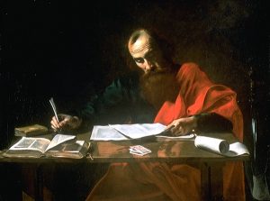 Saint Paul Writing His Epistles, 1618, Valentin de Boulogne