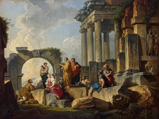 Giovanni Paolo Pannini, Apostle Paul Preaching on the Ruins, 1744