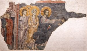 14th century, Healing of the Blind Man (copy, National Museum of Serbia). Third decade of 14th Century, church Our Lady of Ljeviš (Prizren)