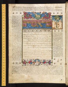 Page from Hebrew Bible: Pentateuch and the Five Scrolls and Hafṭarot with Targum Onḳelos and commentaries. Digitized by the Polonsky Foundation Digitization Project. Shelfmark: MS. Canon Or. 62