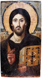 oldest known icon of Christ Pantocrator, 6th century encaustic icon from Saint Catherine's Monastery, Mount Sinai