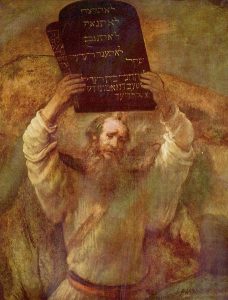 Moses with tablets of the Ten Commandments (1659), painting by Rembrandt