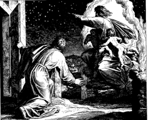 The Vision of the Lord Directing Abram to Count the Stars (woodcut by Julius Schnorr von Carolsfeld from the 1860 Bible in Pictures)