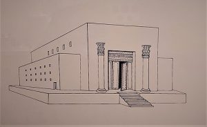 A modern artistic depiction of the First Temple in Jerusalem, also known as Solomon's Temple. Israel Museum, Jerusalem, Israel Date29 January 2022
