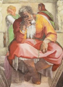 Jeremiah, Sistine Chapel, 1508-1512, Michelangelo