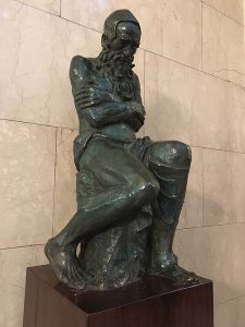 Statue of Jeremiah by Enrico Glicenstein on display in Special Collections at Cleveland Public Library
