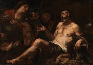 Job and His Comforters, Luca Giordano c.a. 1700.