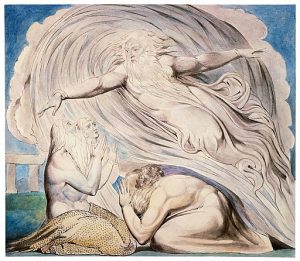 William Blake he Lord Answering Job Out of the Whirlwind, from the Butts set. DateJune 1805