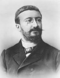Black and white image of Alfred Binet