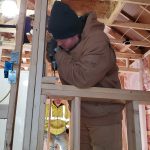 Carpentry students at LSC house